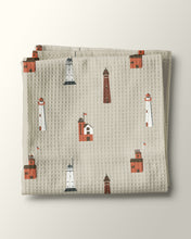 Load image into Gallery viewer, Lighthouses Waffle Kitchen Towel
