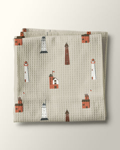 Lighthouses Waffle Kitchen Towel