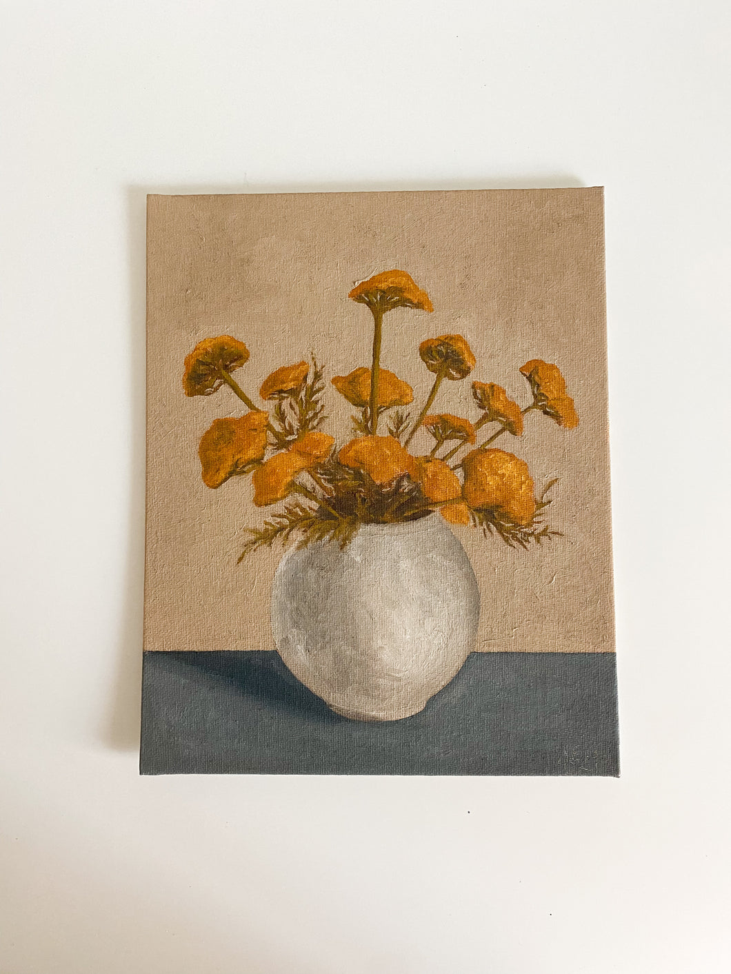 ORIGINAL Yellow Yarrow Painting