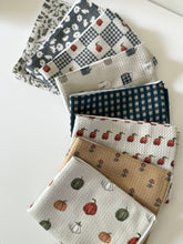 Load image into Gallery viewer, Navy Gingham Waffle Kitchen Towel
