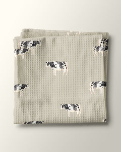 Cattle Field Kitchen Waffle Towel
