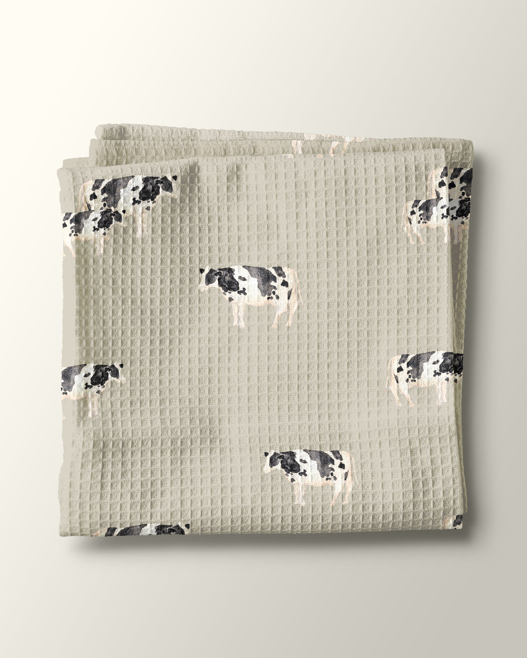 Cattle Field Kitchen Waffle Towel