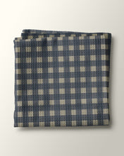 Load image into Gallery viewer, Navy Gingham Waffle Kitchen Towel
