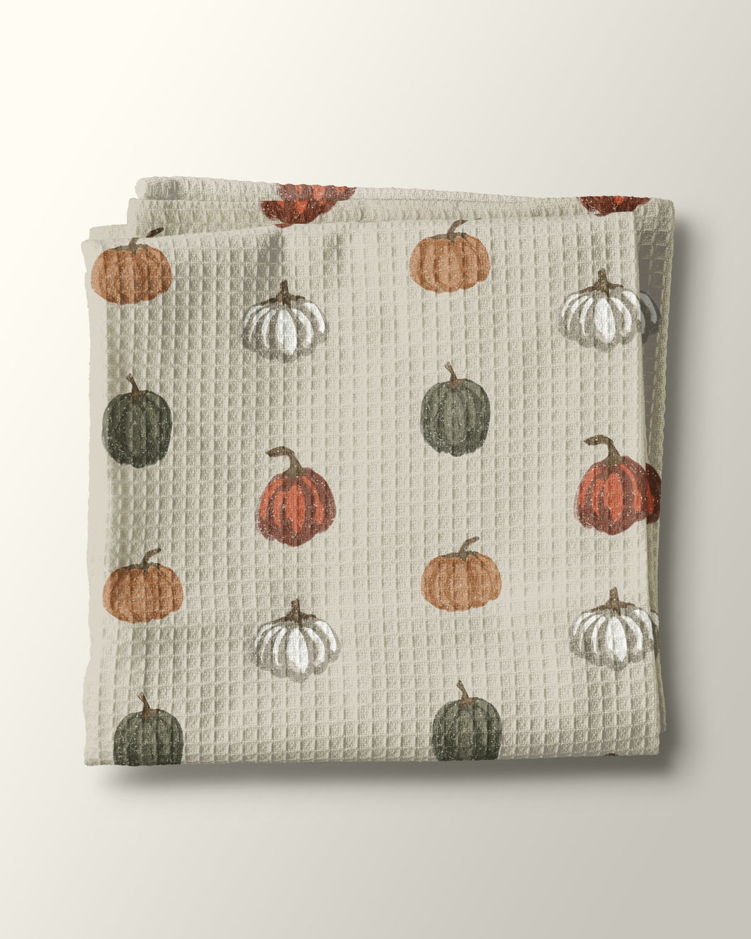 Pumpkin Patch Waffle Kitchen Towel