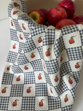 Load image into Gallery viewer, Gingham Apples Waffle Kitchen Towel
