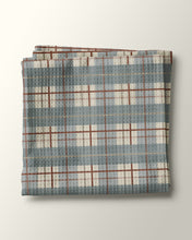Load image into Gallery viewer, Snowy Tartan Kitchen Waffle Towel
