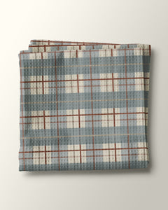 Snowy Tartan Kitchen Waffle Towel