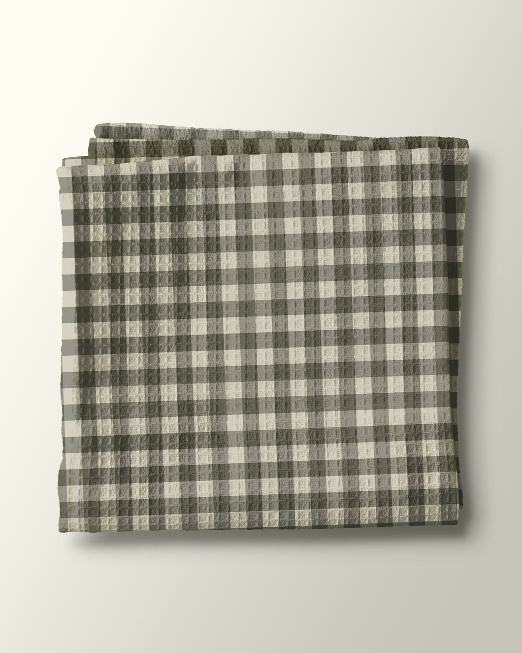 IMPERFECT Earthy Gingham Waffle Kitchen Towel