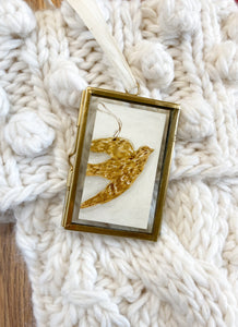 Golden Sparrow Framed Ornament