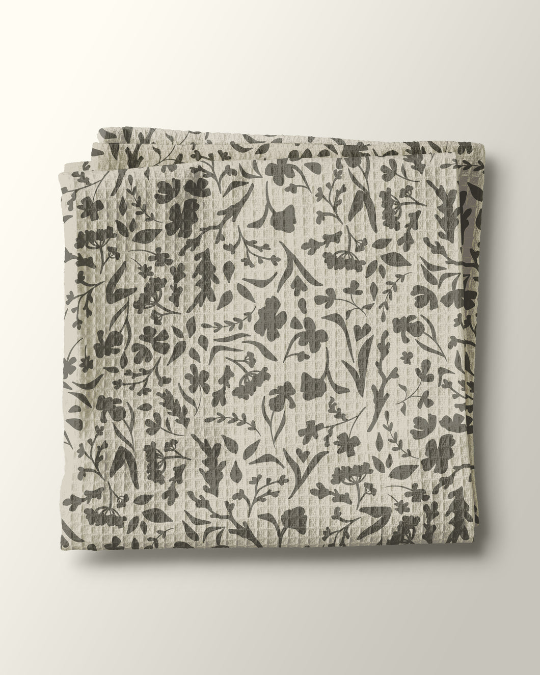 Play Florals in Rural Green Waffle Kitchen Towel