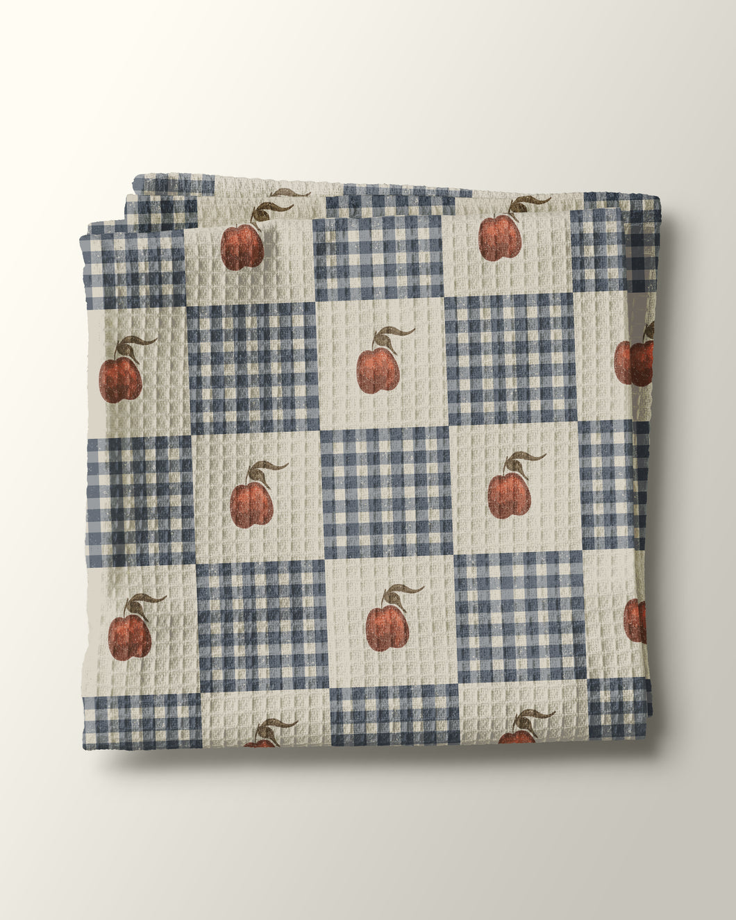 Gingham Apples Waffle Kitchen Towel