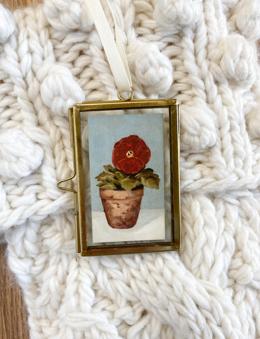 Pansy Framed Ornament