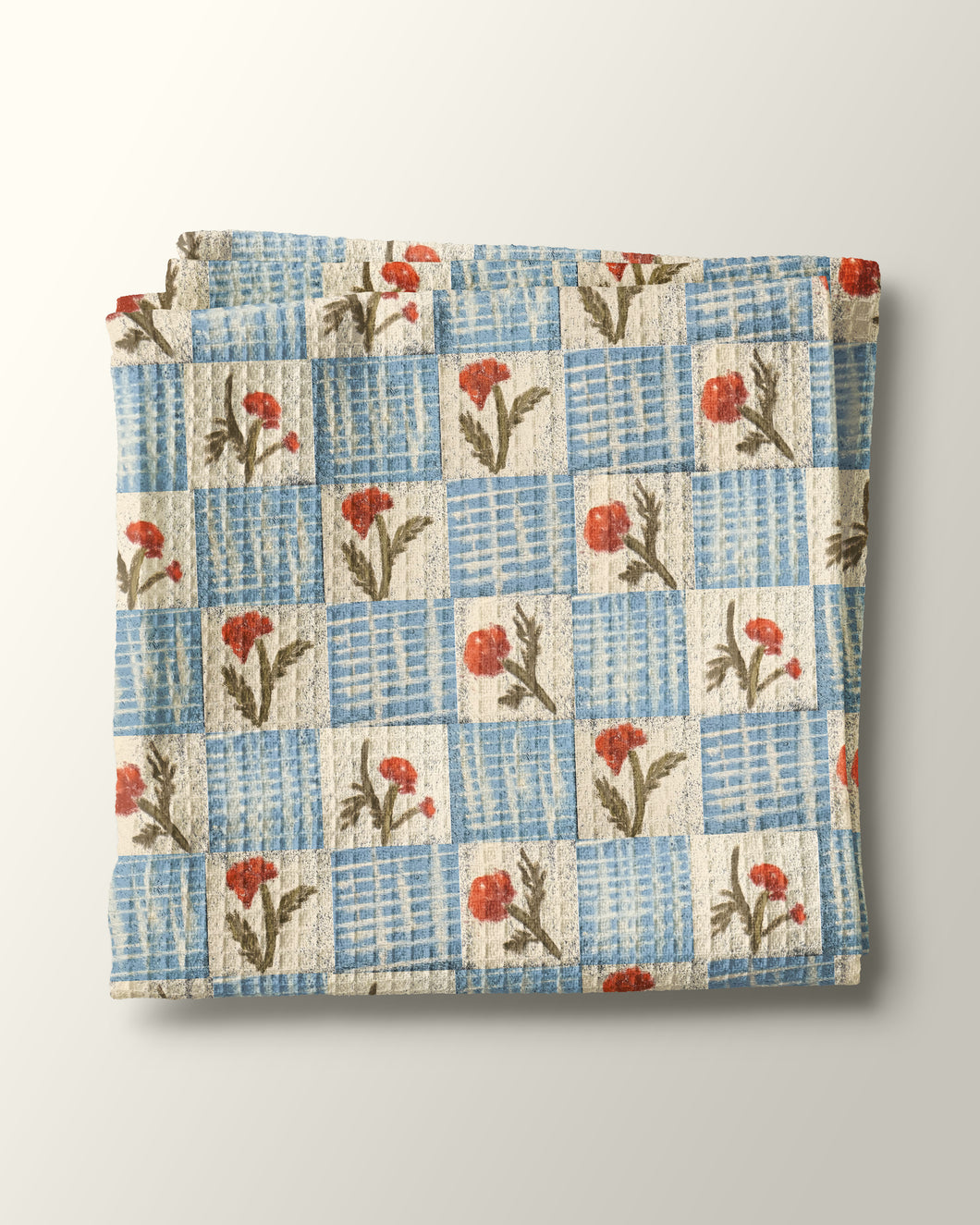 Vintage Poppies Waffle Kitchen Towel