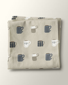 Coffee Mugs Waffle Kitchen Towel