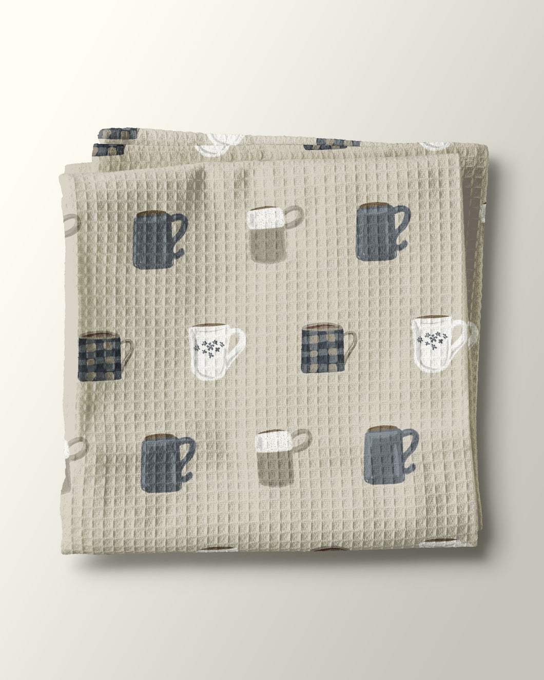 Coffee Mugs Waffle Kitchen Towel
