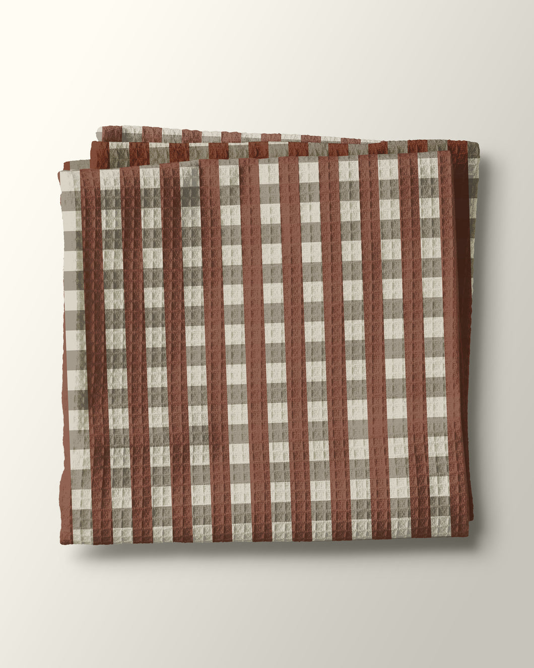 Christmas Gingham Kitchen Waffle Towel