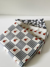 Load image into Gallery viewer, Gingham Apples Waffle Kitchen Towel
