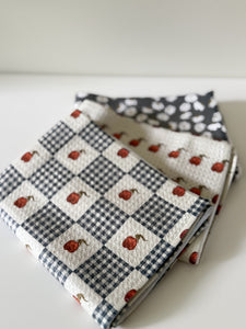 Gingham Apples Waffle Kitchen Towel